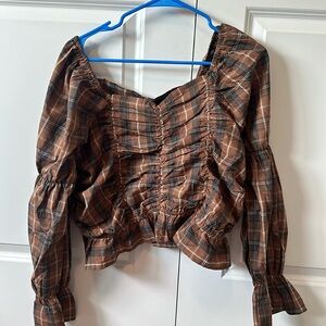 Off shoulder top great for fall size large